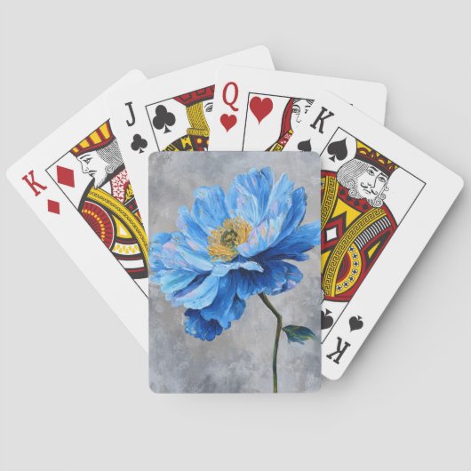 Acrylblau-Blume Spielkarten (Rückseite)