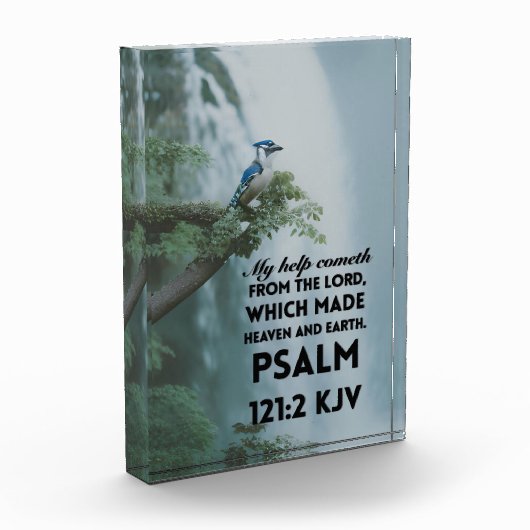 Acrylblock mit Bibelverse Psalm 121:2 Fotoblock (Links)