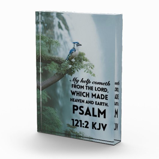 Acrylblock mit Bibelverse Psalm 121:2 Fotoblock (Rechts)