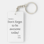 Acrylentwurf Ihr eigener Schlüsselanhänger (Rückseite)