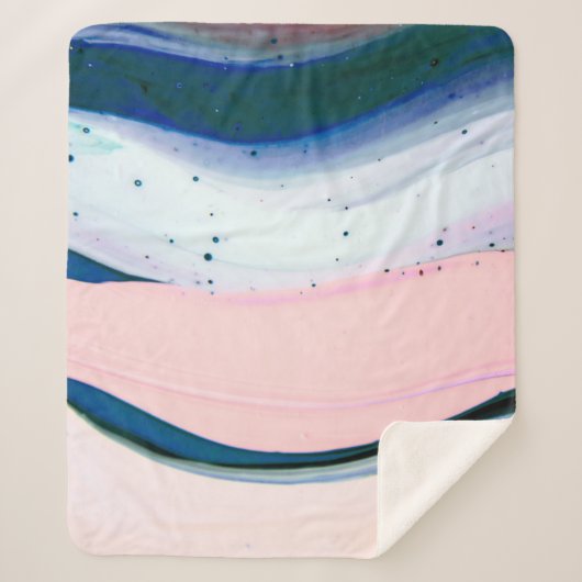 Acrylfarbe, abstrakt. Schließen des Gemäldes. Sherpadecke (Vorderseite)
