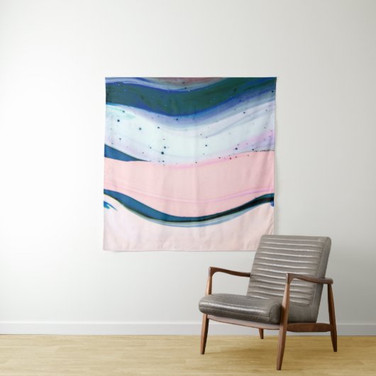 Acrylfarbe, abstrakt. Schließen des Gemäldes. Wandteppich (Beispiel)