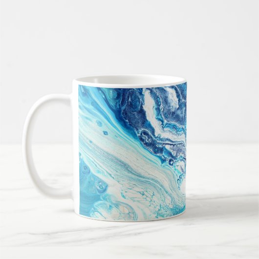 Acrylfarbe, abstrakte Farbtöne Kaffeetasse (Links)