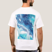 Acrylfarbe, abstrakte Farbtöne T-Shirt (Rückseite)