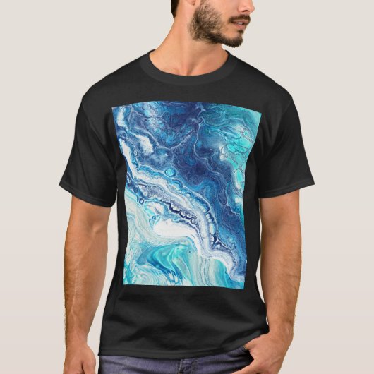 Acrylfarbe, abstrakte Farbtöne T-Shirt (Vorderseite)