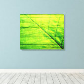 Acrylgrünes Leaf aus Holz Leinwanddruck (Insitu (Holzboden))