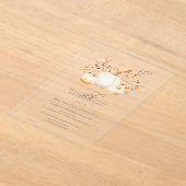ACRYLIC 30. Geburtstag White Pumpkin Herbstlaubs Acryleinladungen (Ablage )