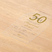 Acrylic 50th anniversary invitation acryleinladungen (Ablage )