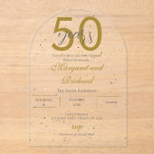 Acrylic 50th anniversary invitation acryleinladungen (Vorderseite)