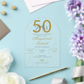 Acrylic 50th anniversary invitation acryleinladungen (Insitu (Hochzeit))