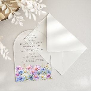 ACRYLIC ARCH 85 Geburtstag September Blume Acryleinladungen