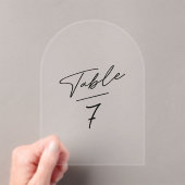 Acrylic Arch Simple Minimalist Table Number Acryleinladungen (Insitu (Handheld))