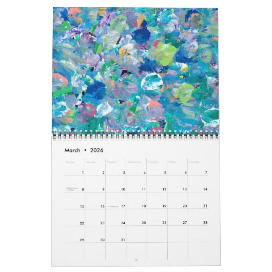 Acrylic Artwork Wall Calendar Kalender (Mär 2026)