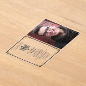 ACRYLIC BAR MITZVAH Foto Navy Gold Star David Acryleinladungen (Ablage )