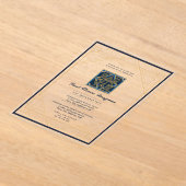 Acrylic BAR MITZVAH Navy Gold Moderne Moderne Tren Acryleinladungen (Ablage )