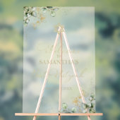 Acrylic Bat Mitzvah Begrüßungszeichen | Eukalyptus Acrylschild (Neutral)