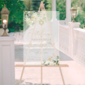 Acrylic Bat Mitzvah Begrüßungszeichen | Eukalyptus Acrylschild