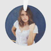 Acrylic Birthday Ornament with Photo & Message (Vorderseite)