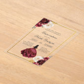 Acrylic burgundy quinceañera acryleinladungen (Ablage )