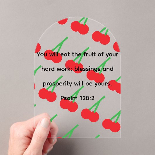 Acrylic cherry plaque acryleinladungen (Insitu (Handheld))