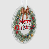 Acrylic Christmas Tree Ornament with family photo (Vorderseite)