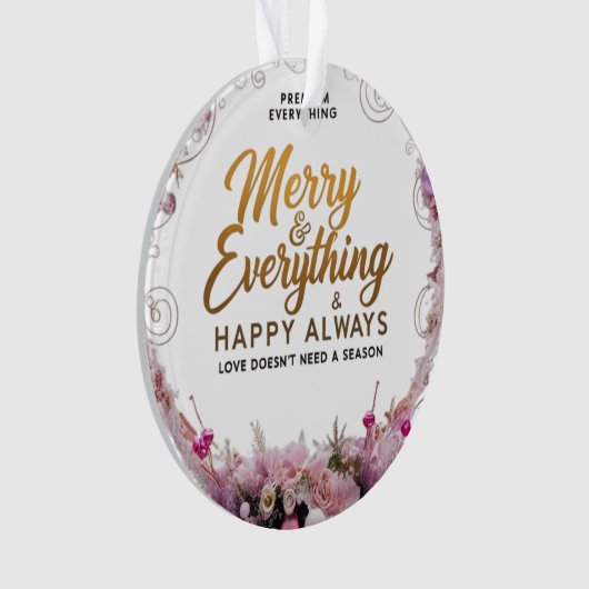 Acrylic Circle Ornament – Blush & Gold Luxury Edit (Vorderseite)