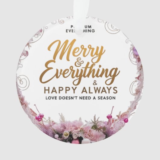 Acrylic Circle Ornament – Blush & Gold Luxury Edit (Vorderseite)