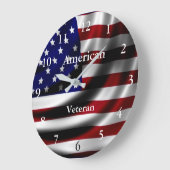 Acrylic Clock American Veteran Große Wanduhr (Winkel)