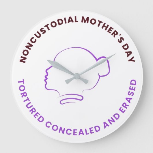 Acrylic Clock Noncustodial Mother's Day Große Wanduhr (Vorderseite)