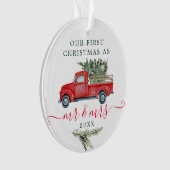 Acrylic First Christmas Ornaments - Mr. und Mrs. Ornament (Vorderseite)