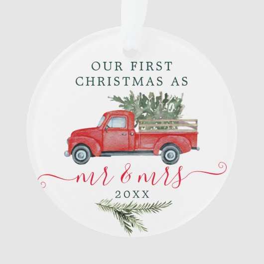 Acrylic First Christmas Ornaments - Mr. und Mrs. Ornament (Vorderseite)