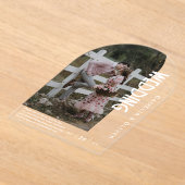 ACRYLIC-Foto Hochzeit moderner Bogenschrift Acryleinladungen (Ablage )