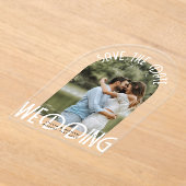 ACRYLIC Foto Rett Datum Moderne Elegante Minimalis Acryleinladungen (Ablage )