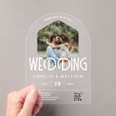 ACRYLIC Foto Wedding Einladungen Moderne QR Code U (Insitu (Handheld))