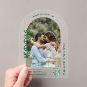 ACRYLIC Foto Wedding Einladungen Moderne QR Code U (Insitu (Handheld))