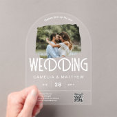 ACRYLIC Foto Wedding Einladungen Moderne QR Code U (Insitu (Handheld))