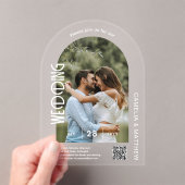 ACRYLIC Foto Wedding Einladungen Moderne QR Code U (Insitu (Handheld))