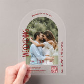ACRYLIC Foto Wedding Einladungen Moderne QR Code U (Insitu (Handheld))