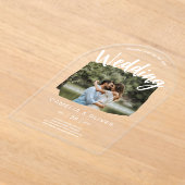 ACRYLIC Foto Wedite laden zur modernen Rustikalen Acryleinladungen (Ablage )