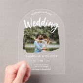 ACRYLIC Foto Wedite laden zur modernen Rustikalen Acryleinladungen (Insitu (Handheld))