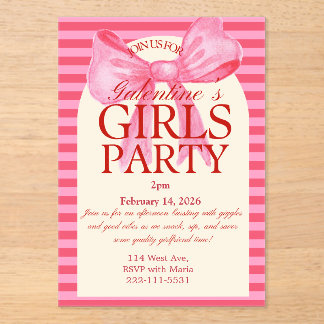Acrylic Galantines party Invitation Acryleinladungen