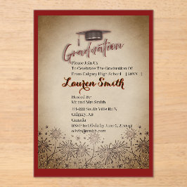 Acrylic Graduation Party Invitation Acryleinladungen