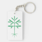 Acrylic Green Sapling Schlüsselanhänger (Rückseite)
