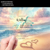 ACRYLIC Hochzeit in Urlaubsort Beach Sea Turtles Acryleinladungen