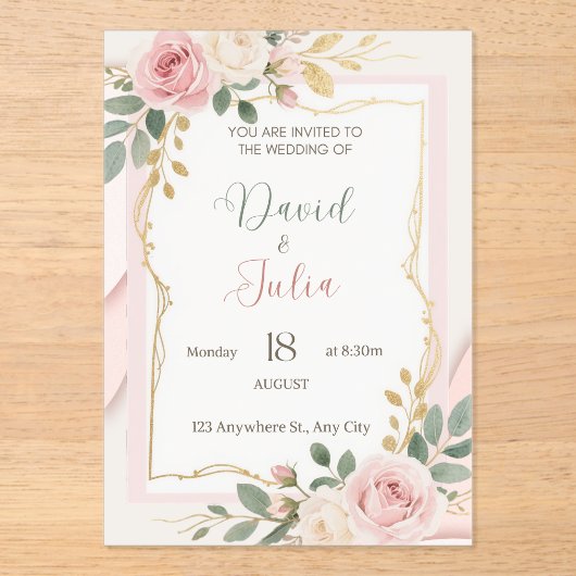 Acrylic Invitation Acryleinladungen (Vorderseite)