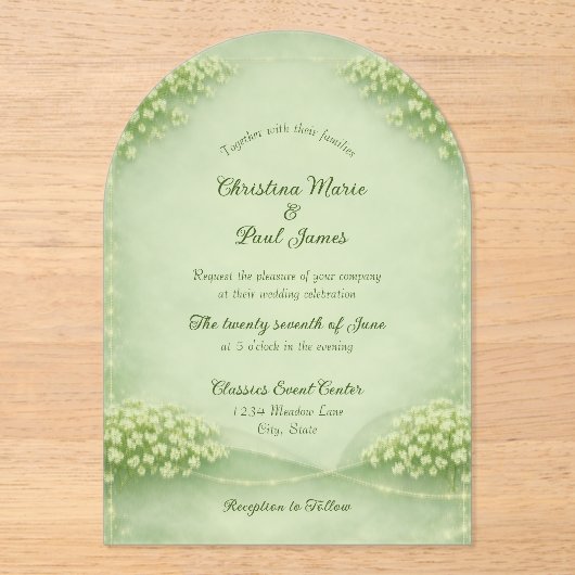 Acrylic Invitation Acryleinladungen (Vorderseite)