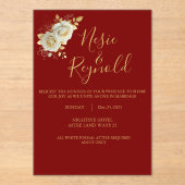 Acrylic Invitation Acryleinladungen (Vorderseite)