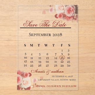 Acrylic Invitation save the date Acryleinladungen