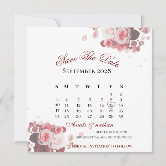 Acrylic Invitation save the date  Einladung (Vorderseite)