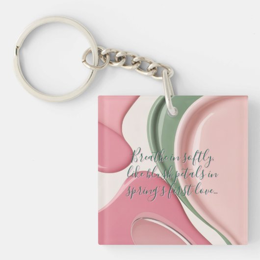 Acrylic keychain in stylish abstract graphic schlüsselanhänger (Vorderseite)